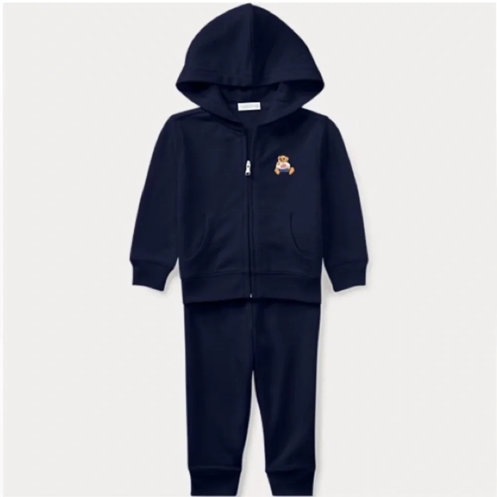 Polo Ralph Lauren Bear French Terry Hoodie & Pant Set 9 mo.